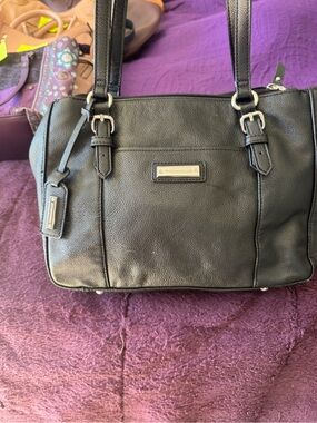 Tignanello black leather bag